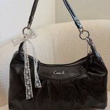 Coach Brown Patent Ashley Shoulder Bag