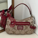 Coach Red Signature Poppy Shoulder Bag