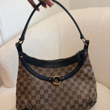 Brown Gucci Horsebit Shoulder Bag