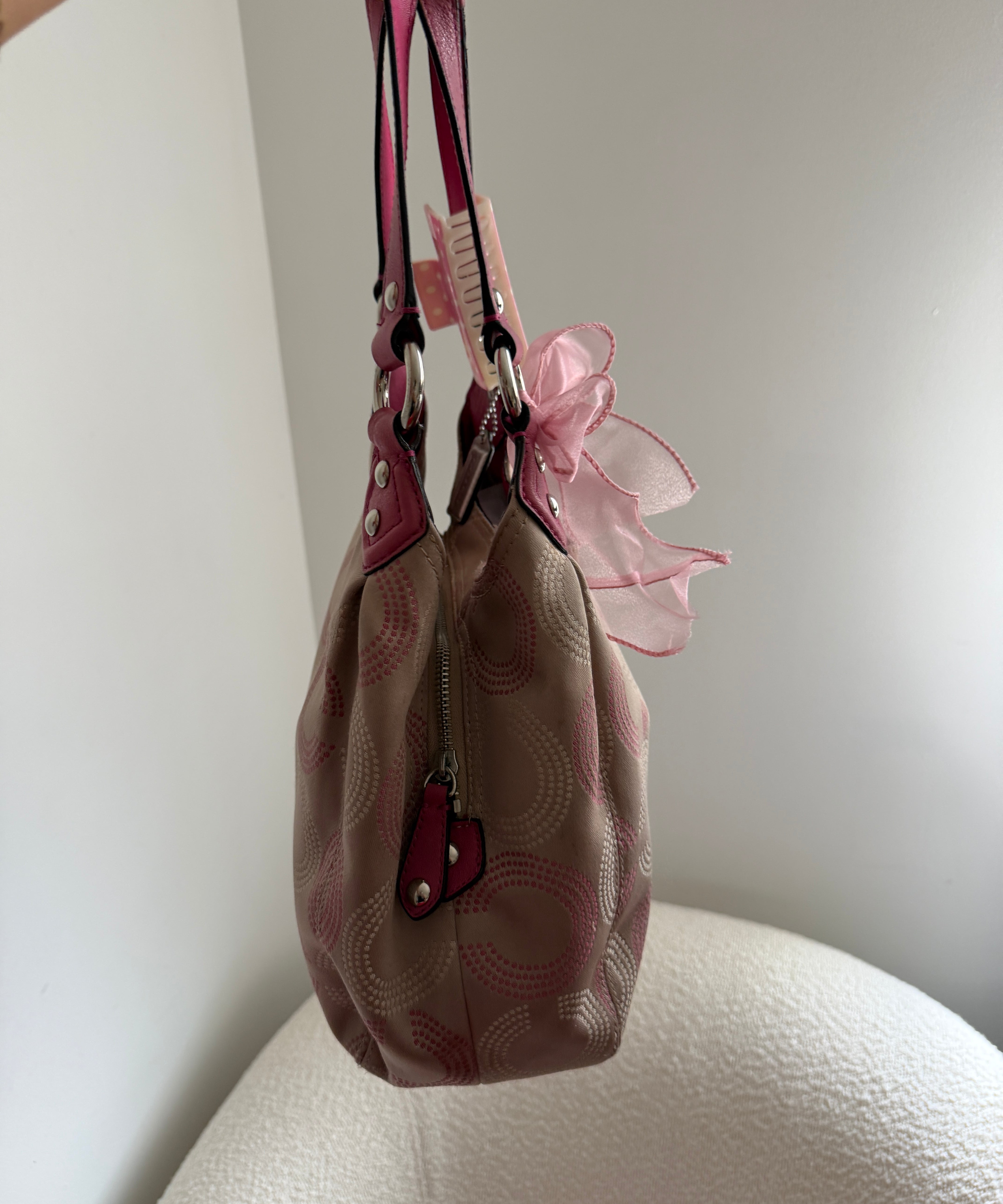 Coach Pink Op Art Maggie Bag
