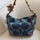 Coach Denim Signature Medium Carly Bag