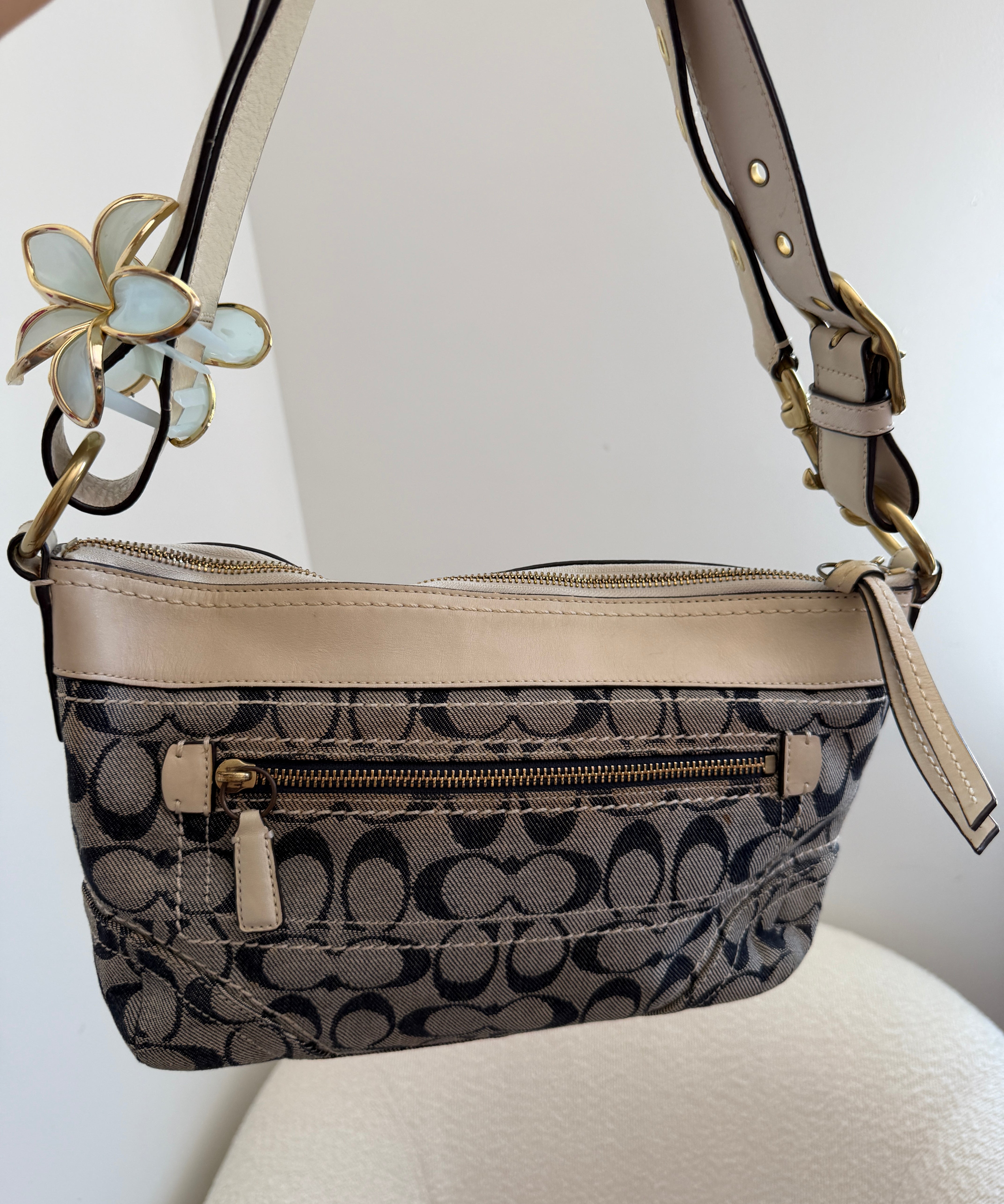 Coach Denim Signature Legacy Duffle Bag