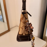 Coach Brown Signature Demi Hamptons Bag