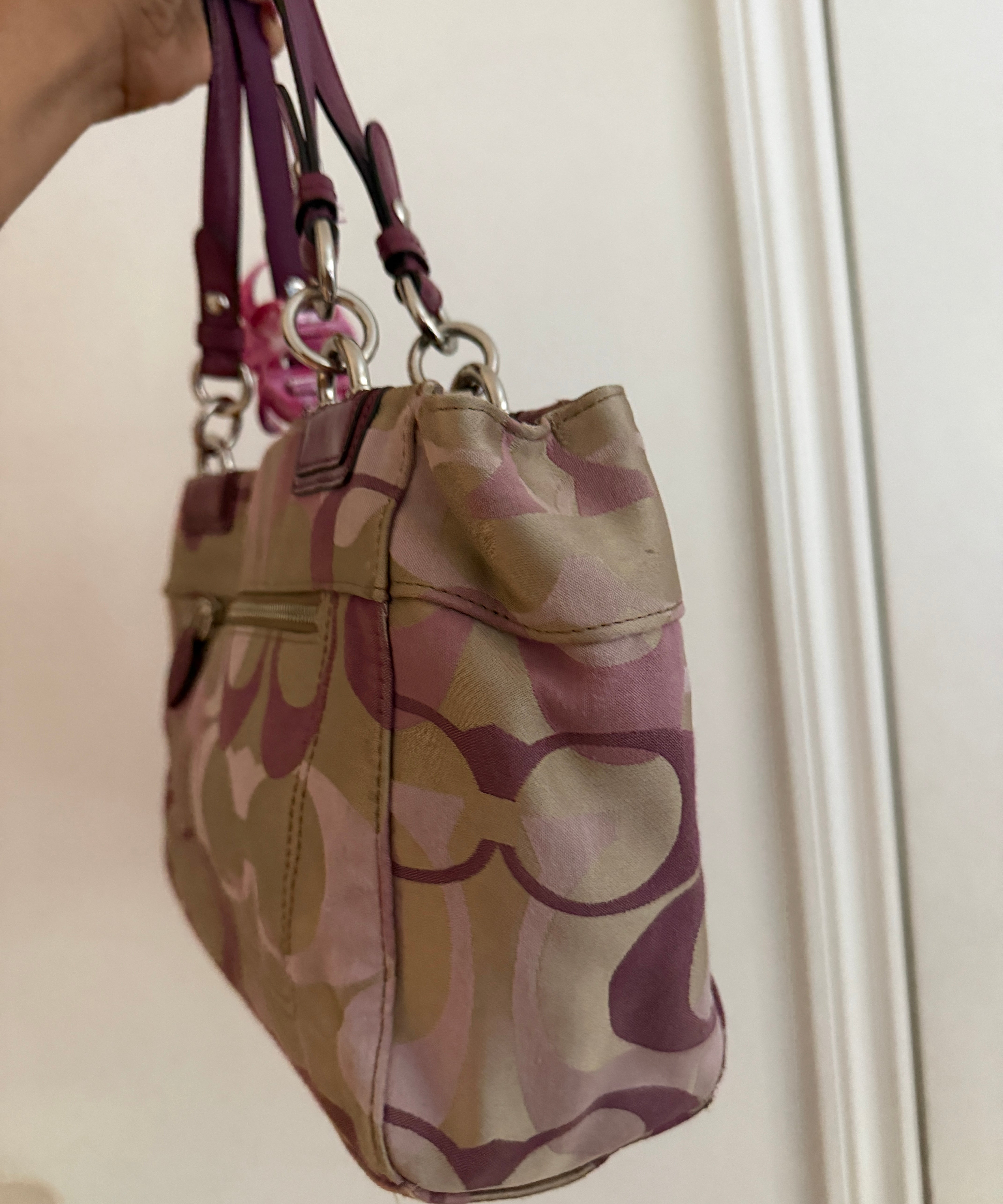 Coach Mauve Optic Tote Bag Set