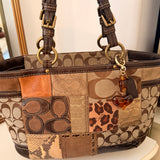 Coach Leopard Patchwork Tote Bag