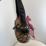 Brown Signature Coach Ergo Belted Shoulder Bag
