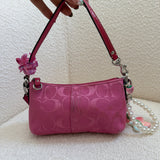 Coach Pink Signature Pochette Bag