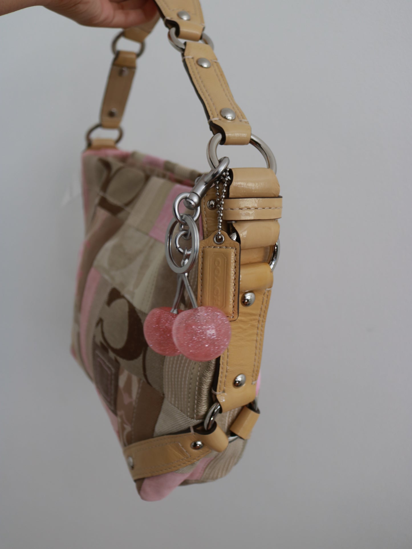 NWT Rare Coach Pink Patchwork Carly Bag