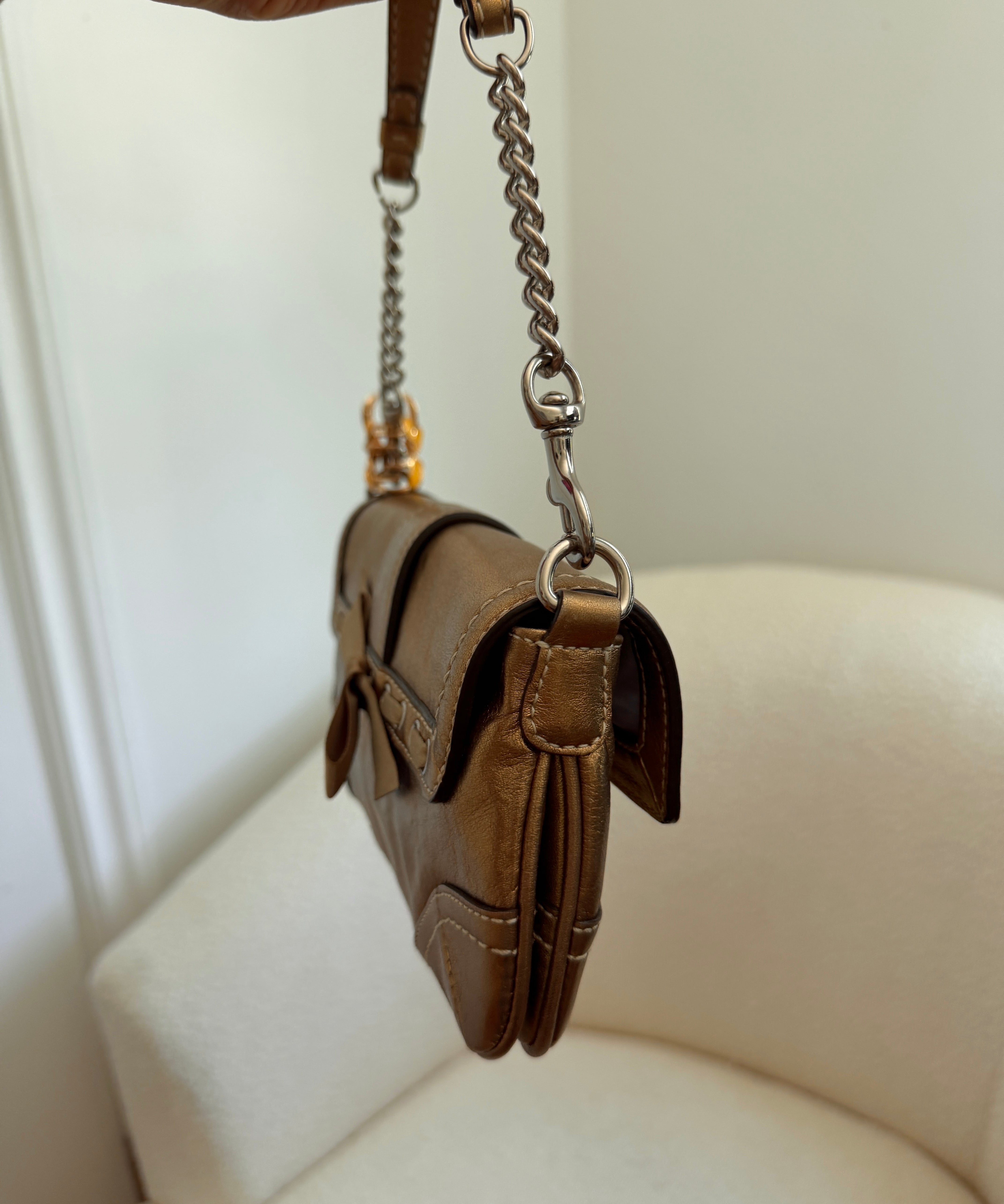 Coach Gold Swarovski Satin Bag