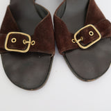 Coach Brown Suede Wedges (Size 9)