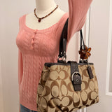 Coach Brown Signature Tote Bag