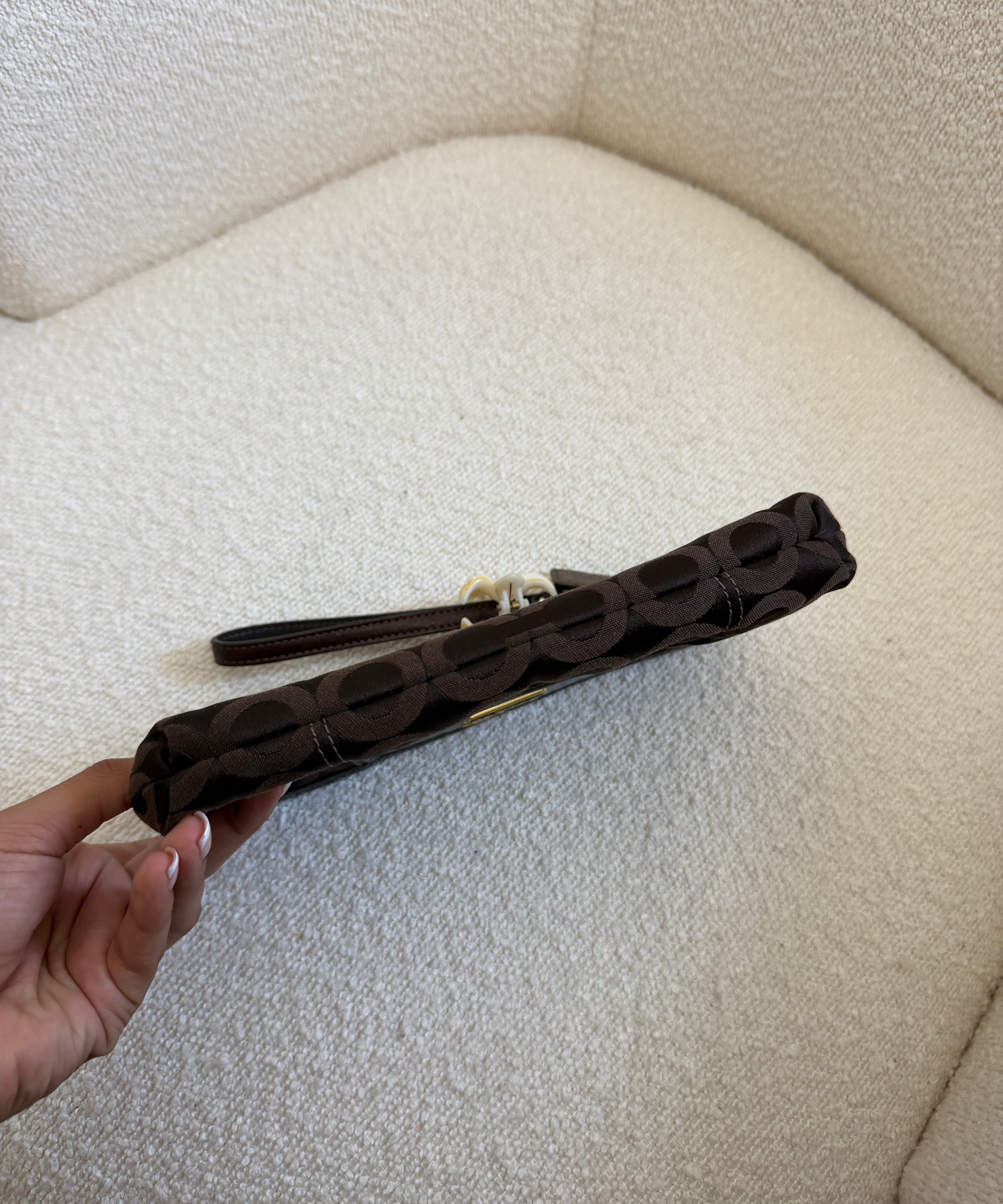 Coach Brown Madison Wristlet