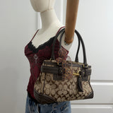 Coach Brown Signature Hamptons Carry-All Bag