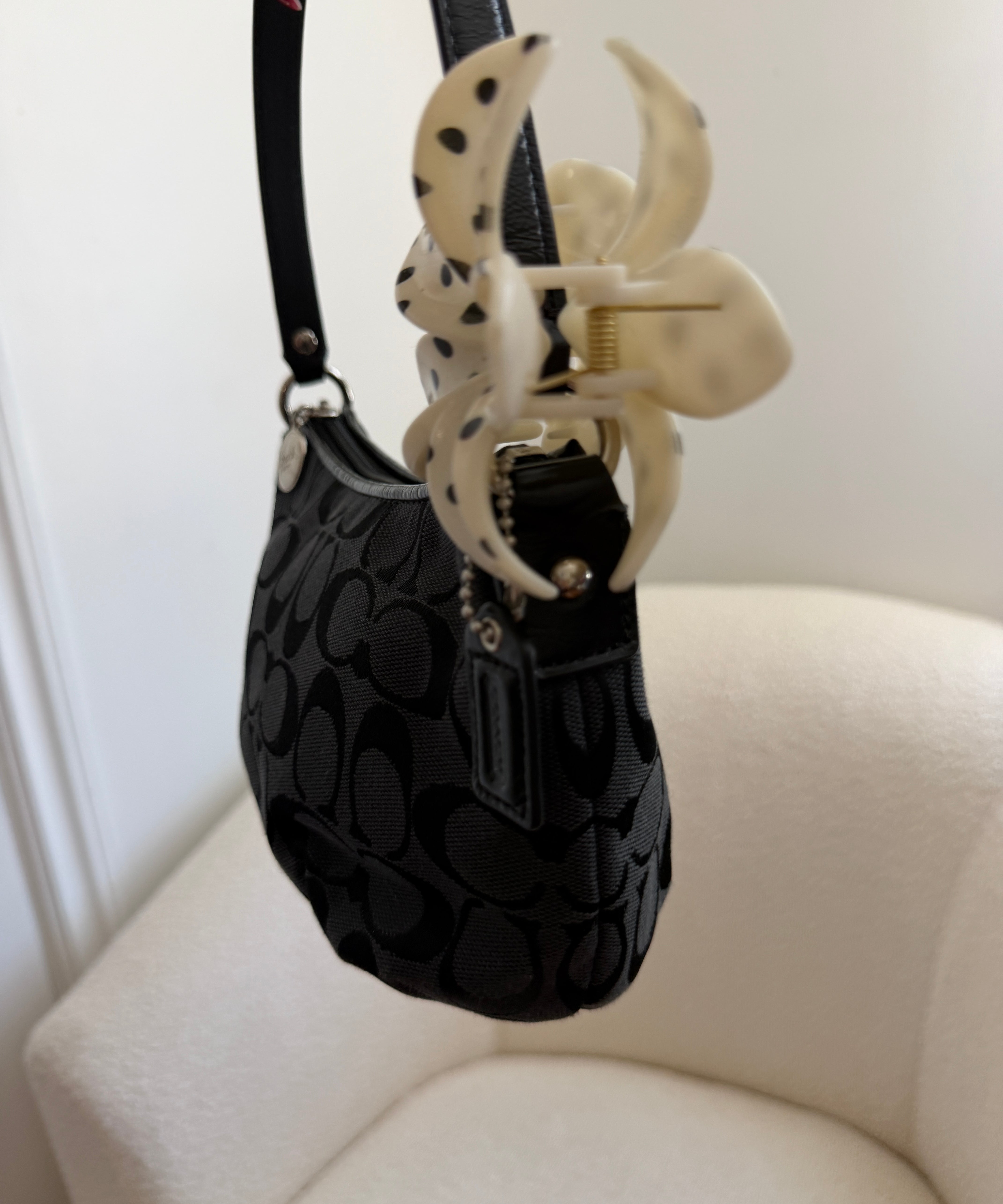Black Coach Signature Mini Bag