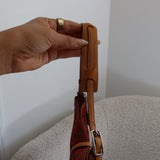 Coach Red Monogram Hamptons Clip Bag