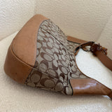 Coach British Tan Hamptons Signature Hobo Bag