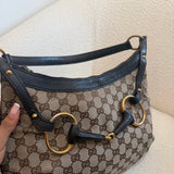 Brown Gucci Horsebit Shoulder Bag