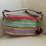 Stripe Coach Signature Top Handle Pochette