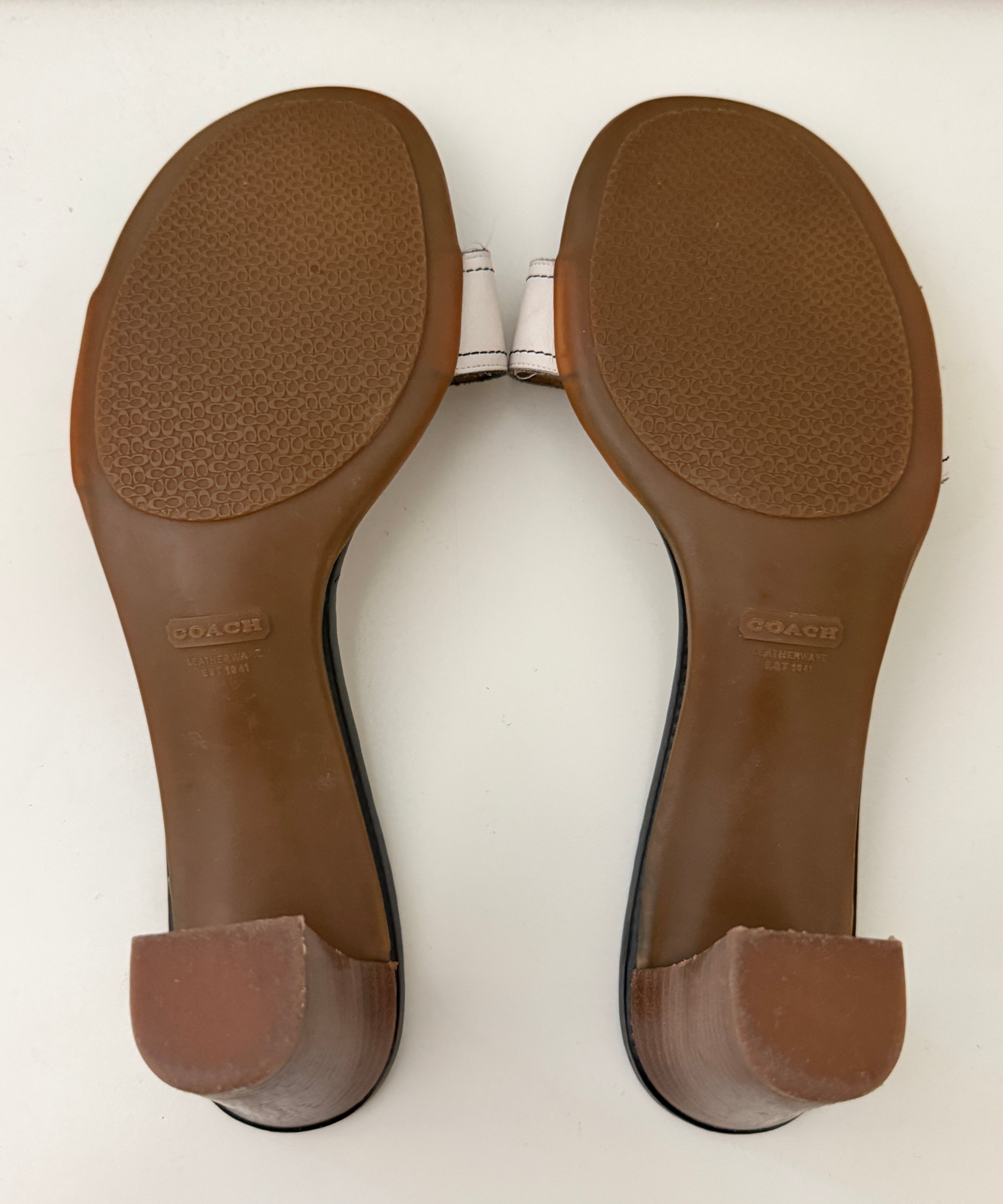 Coach White Peep-toe Heels (Size 9.5)
