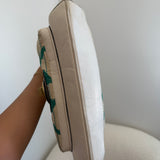 Coach Teal Canvas Ali Legacy Turnlock Bag