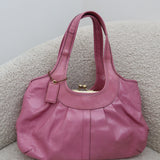 Rare Coach Pink Patent Ergo Kisslock Bag