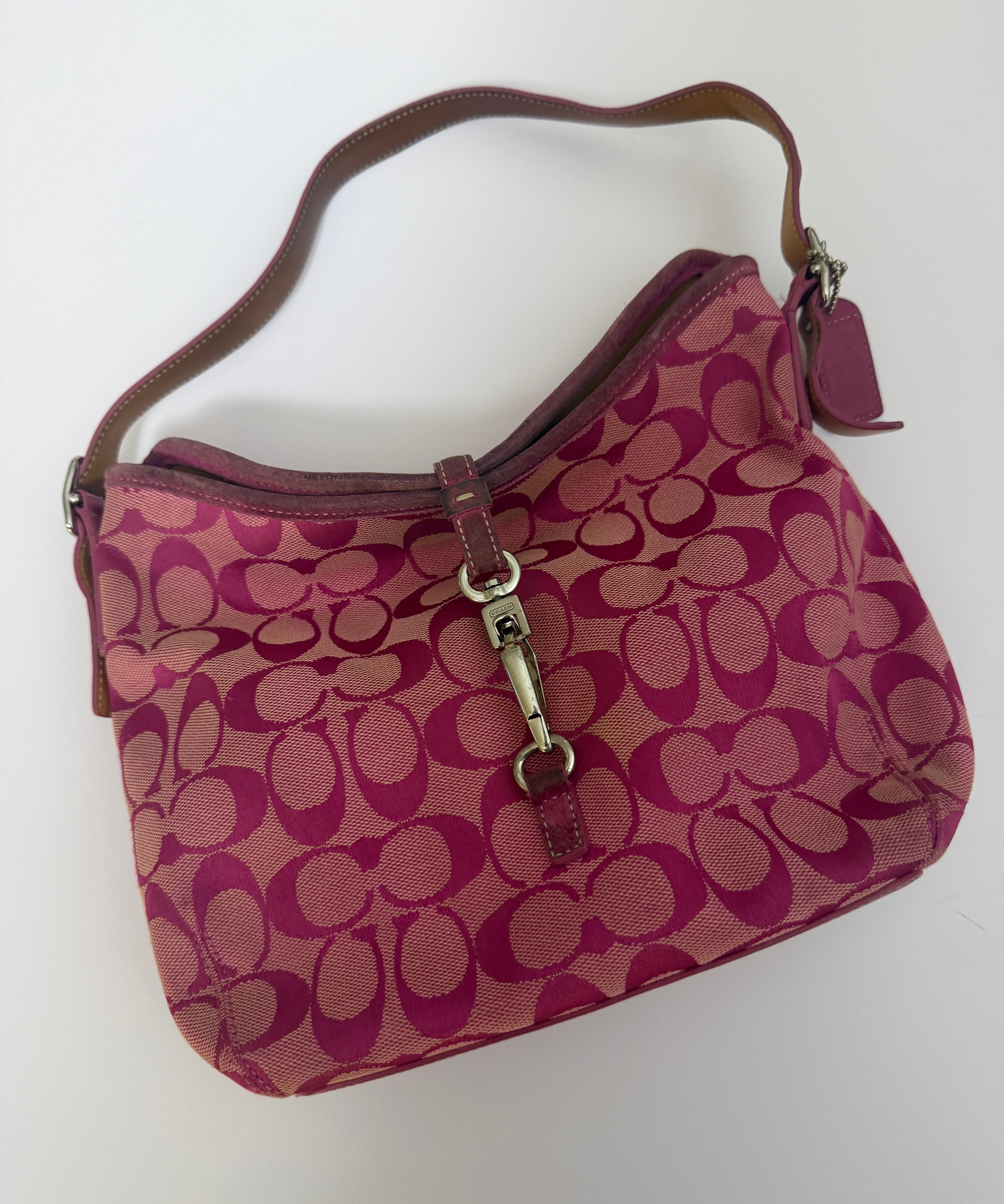 Coach Pink Hamptons Clip Bag
