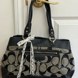Coach Black Signature Tote Bag