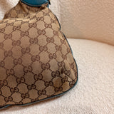 Teal Gucci Horsebit Shoulder Bag