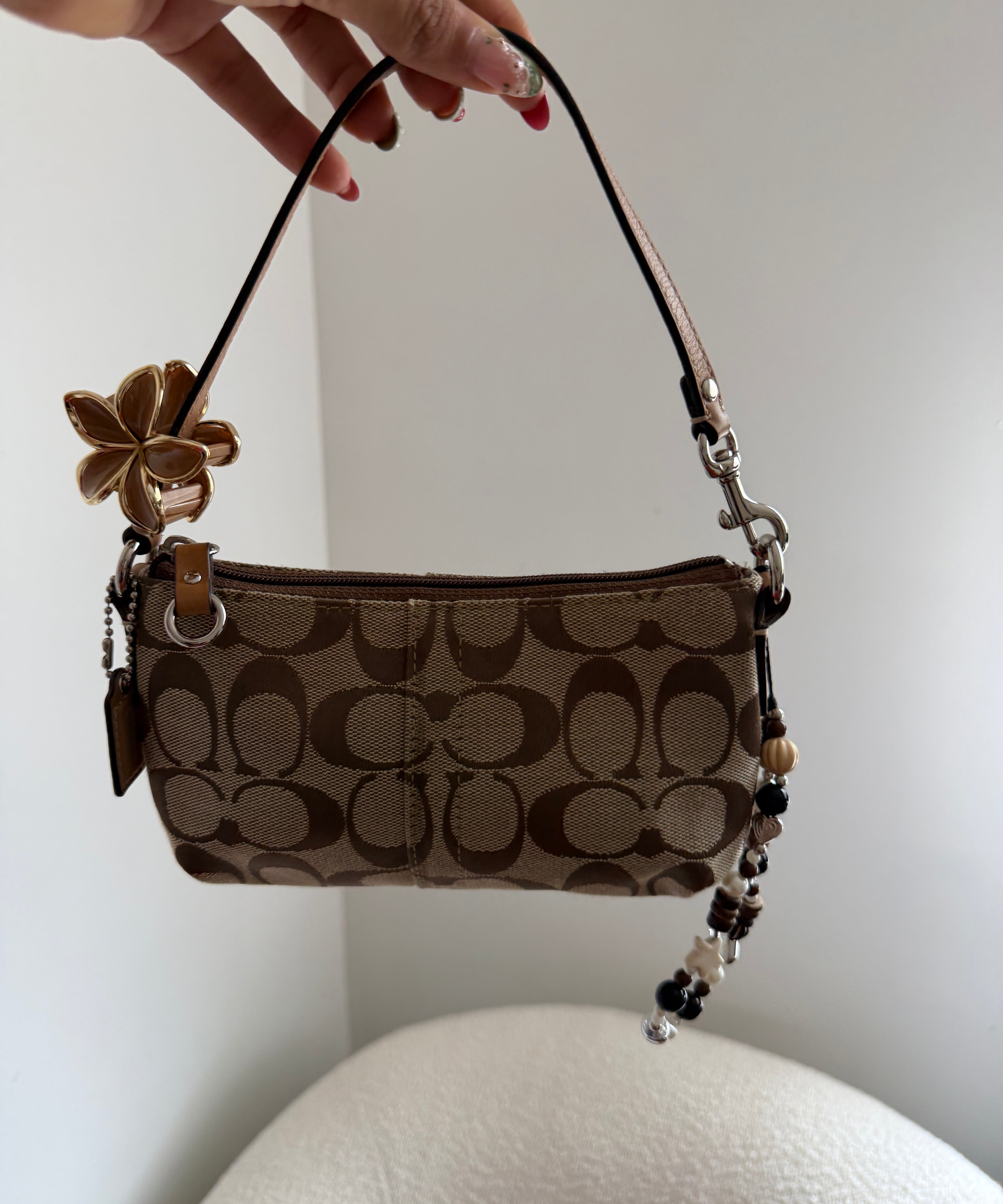 Coach Tan Mini Pochette Bag
