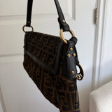 Brown Fendi Zucca Chef Shoulder Bag