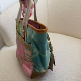 Rare Coach Multicolor Patchwork Spring Hand Bag