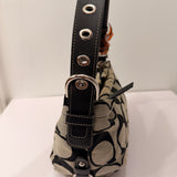 Coach Grey Monogram Shoulder Bag