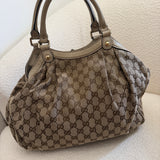 Beige Gucci GG Sukey Tote Bag