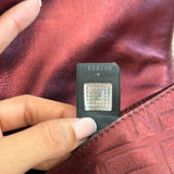 Red Shimmer Fendi Zucca Chef Shoulder Bag