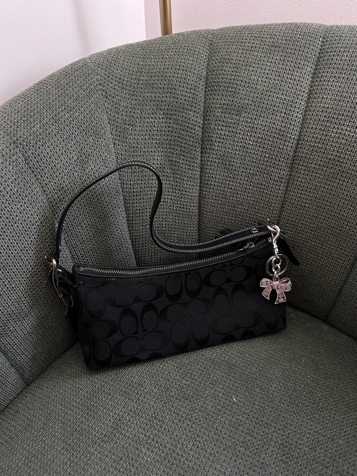 Coach Black Demi Baguette