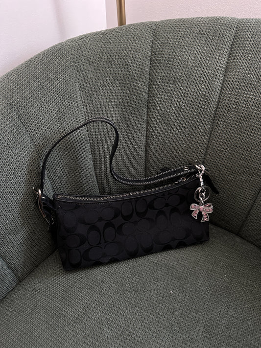 Coach Black Demi Baguette