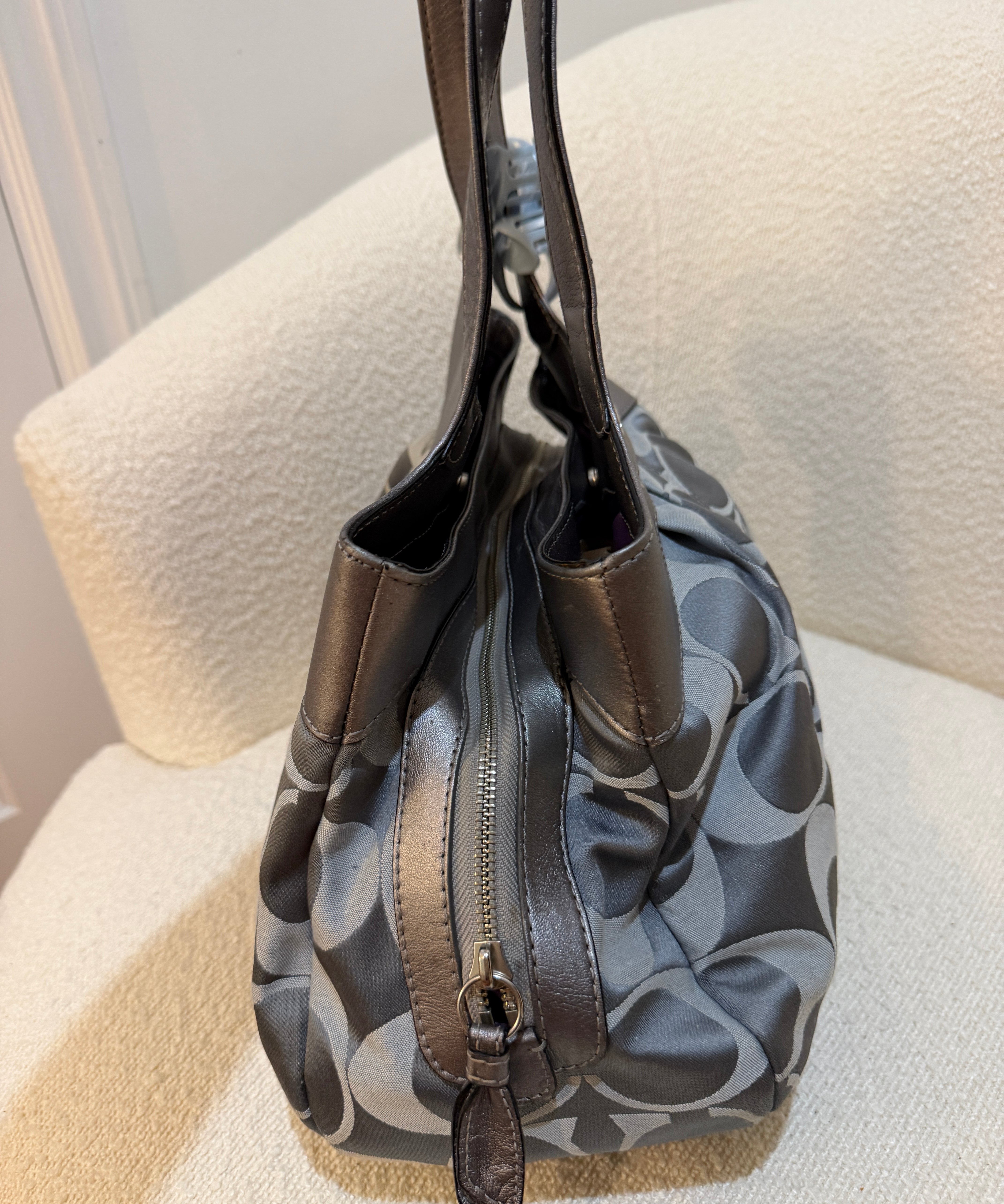 Coach Grey Signature Lexi Tote Bag