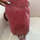 Pink Balenciaga MotoCross City Bag