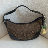 Coach Brown Signature Mini Hobo Bag