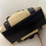 Coach Straw Woven Legacy Tote Bag
