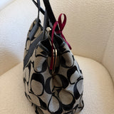 Grey Coach Signature Kisslock Tote Bag