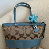 Coach Blue Stripe Tote Bag