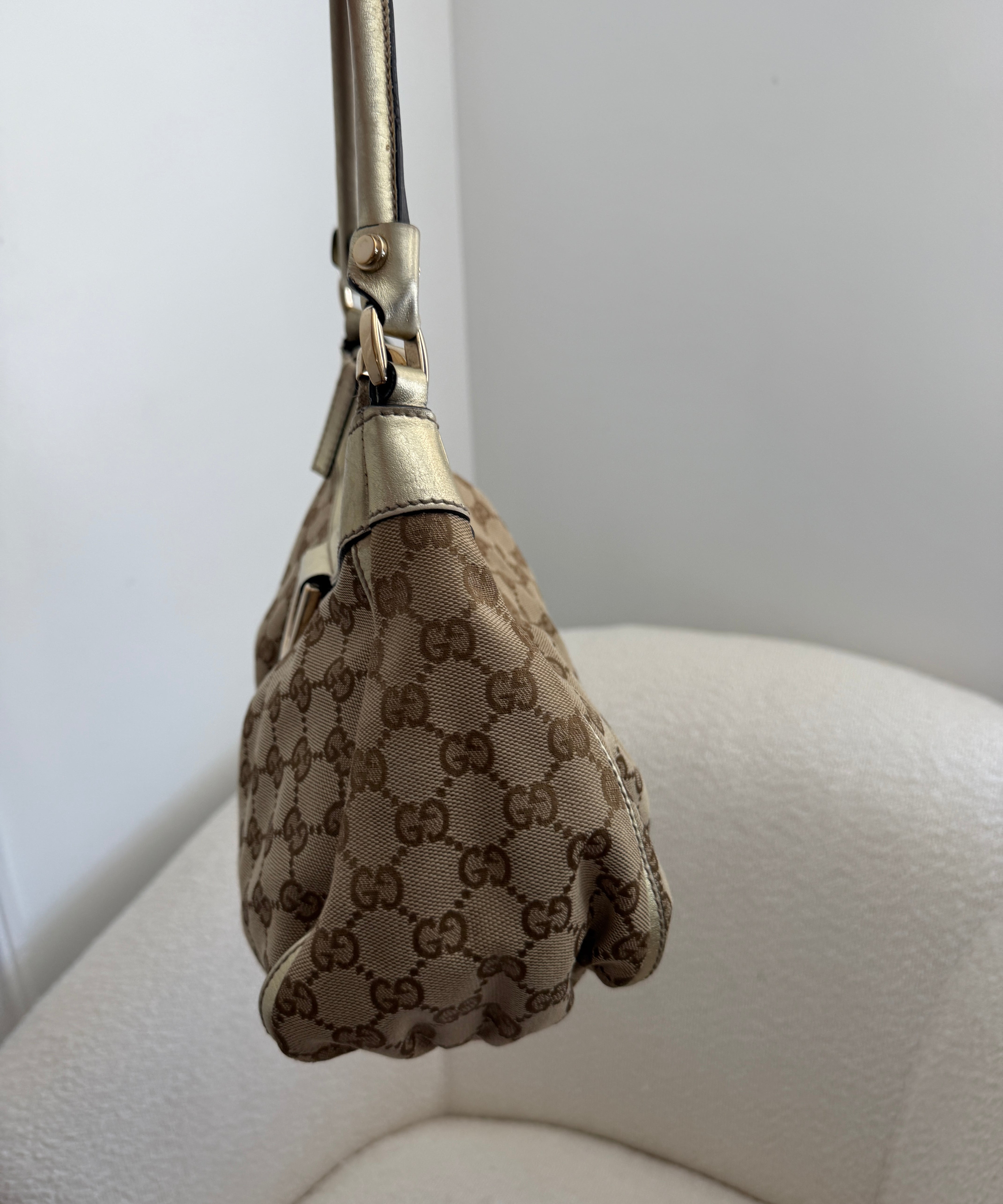 Gold Gucci Mini D-Ring Shoulder Bag