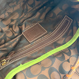 Coach Green Suede Double Pocket Soho Bag