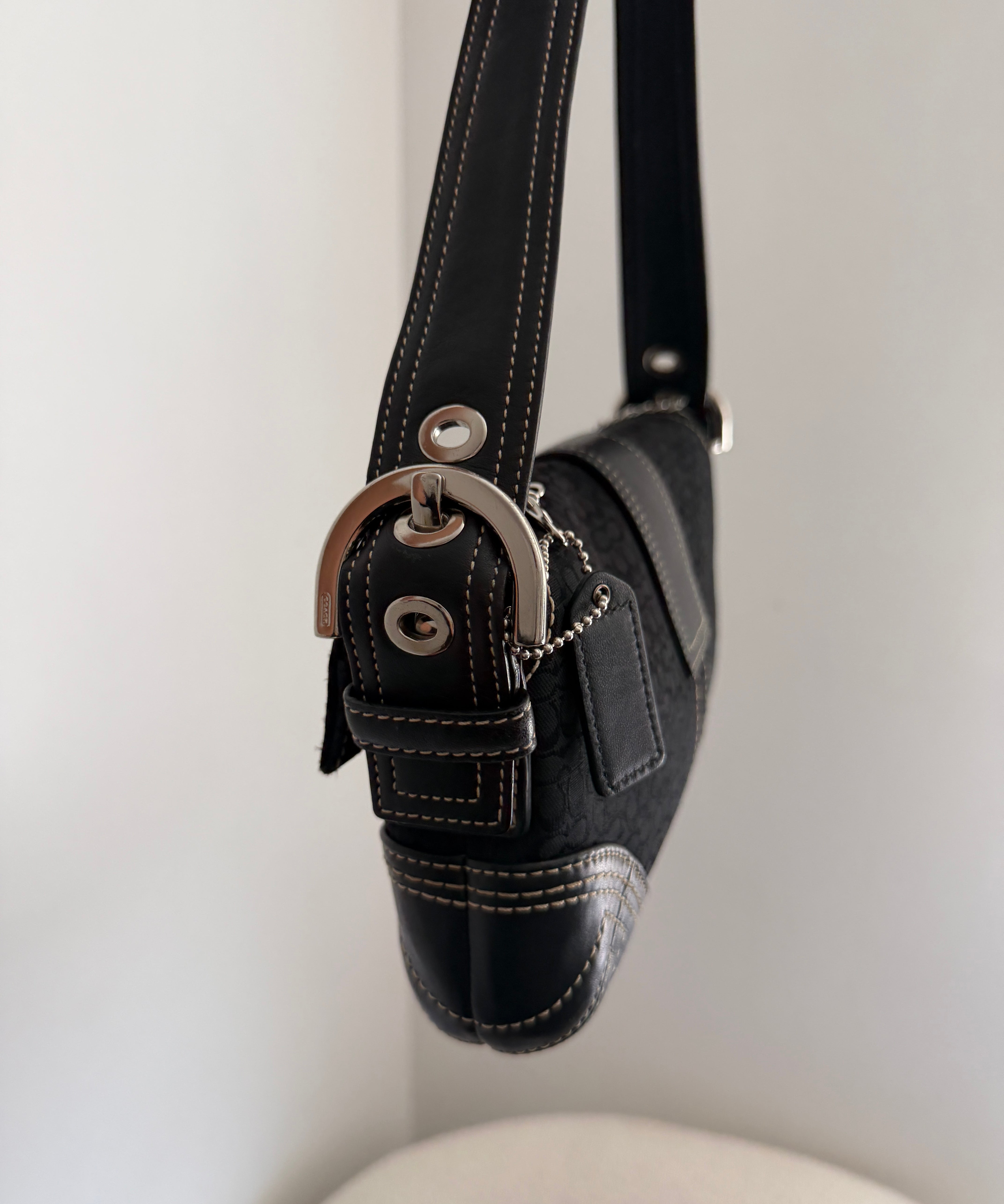 Coach Black Soho Demi Flap Bag