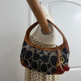 Rare Coach Denim Signature Ergo Hobo Bag