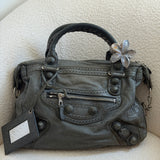 Grey Balenciaga Giant City Bag with Brogue Hardware