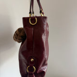 Coach Burgundy Patent Ashley Shoulder Bag