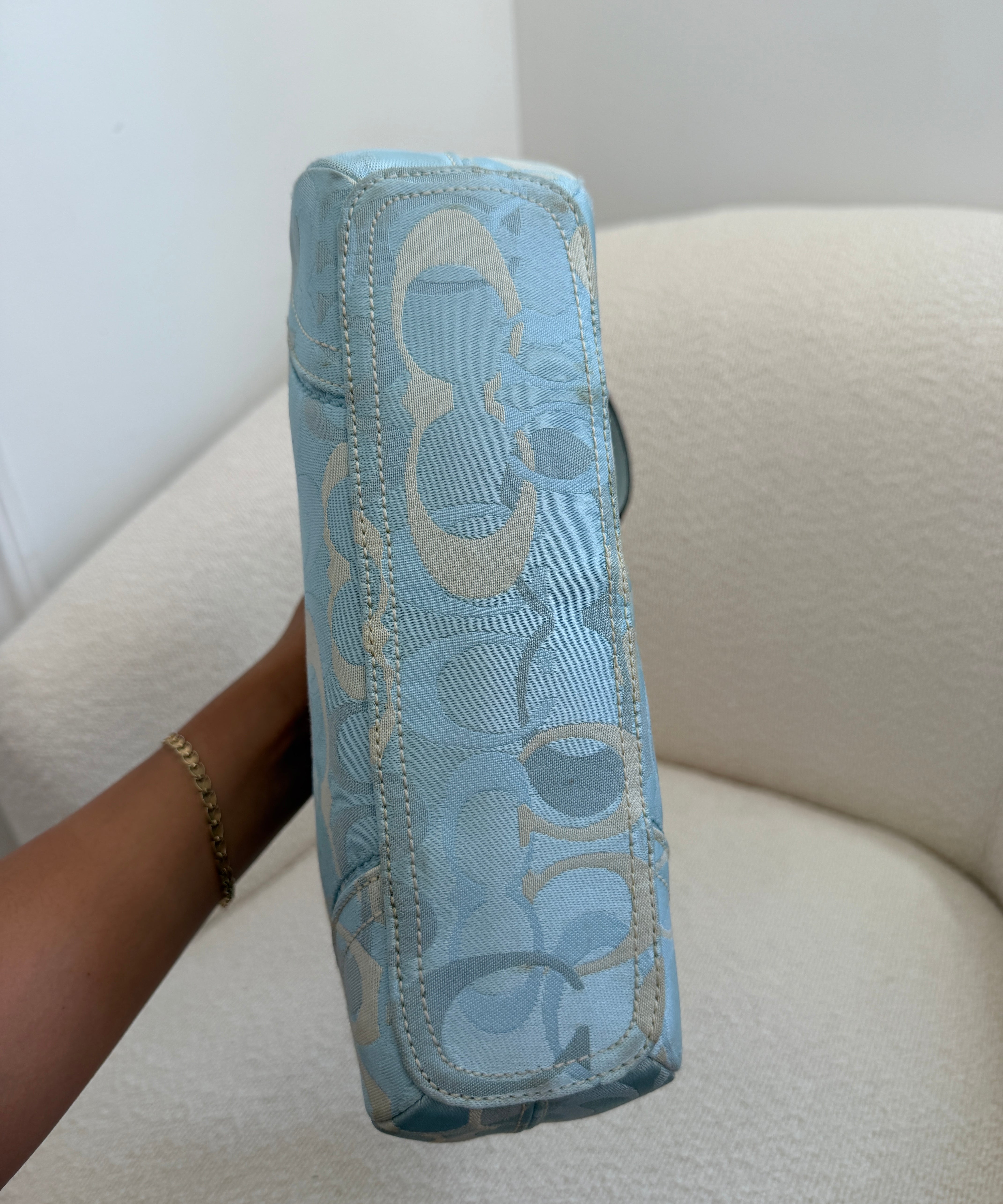 Coach Baby Blue Optic Shoulder Bag