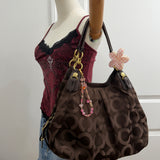 Coach Brown Signature Maggie Bag